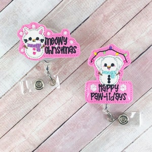 Christmas Badge Reel, ID Badge Holder, Winter Badge, Cute Badge Reel, Lanyard, Nursing Badge Reel, ID Badge, Teacher Badge Reel, Nurse Gift
