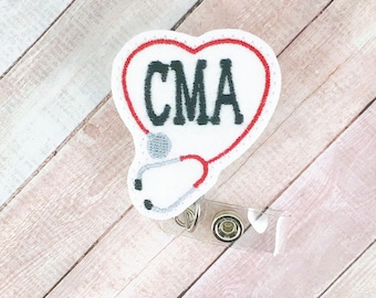 Certified Medical Assistant Pin, Blue, CMA Pinning Ceremony, White