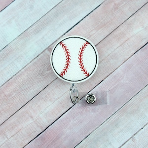 Baseball Badge Reel, Krankenschwester Badge Reel, einziehbarer Ausweishalter, Trainer Schlüsselband, Geschenke für Trainer, ID Badge Clip, Geschenke für Krankenschwestern