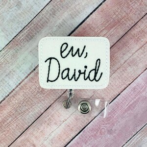 Ew David Badge Reel - Nurse Badge - Nurse Badge Reel - Badge Reel - Retractable ID Badge Holder - Badge Pull - Lanyard - ID Badge