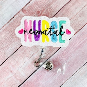Carretel de crachá de enfermeira neonatal, presente de enfermeira neonatal, carretel de crachá de UTIN, carretel de crachá de enfermeira, cordão de UTIN, suporte de crachá médico, clipe de crachá de nome