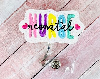 Neonatal Nurse Badge Reel, Neonatal Nurse Gift, NICU Badge Reel, Nurse Badge Reel, NICU Lanyard, Medical Badge Holder, Name Badge Clip