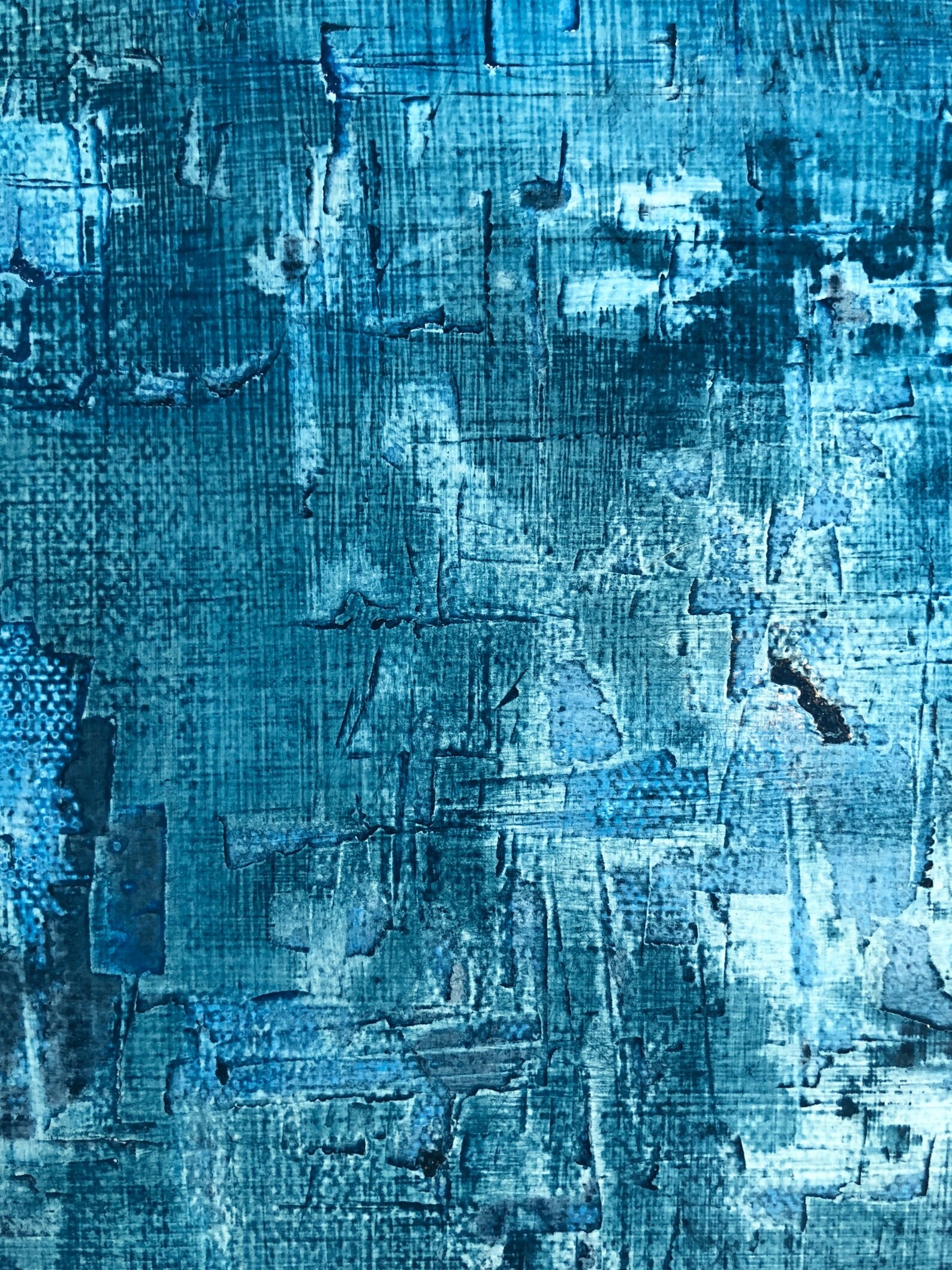 Blue Abstract Painting Blue Modern Art Blue Contemporary Etsy