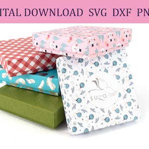 SVG Cricut kartonnen doos DIY Giftbox-sjabloon