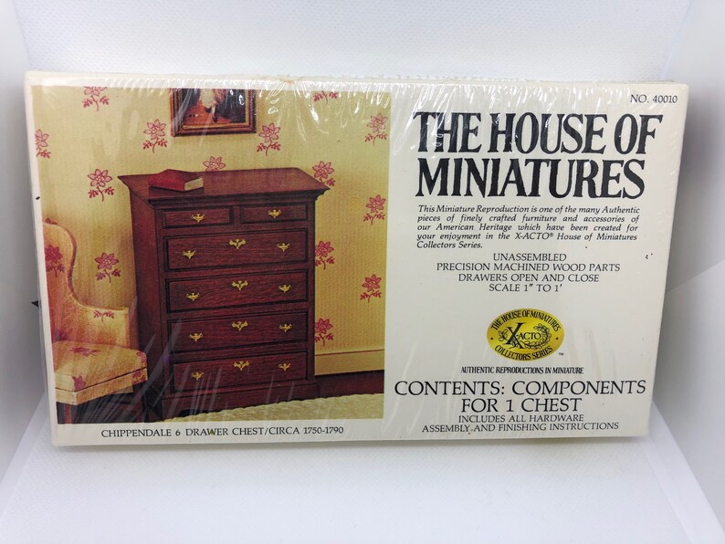 Miniature Chippendale 6 Drawer Chest Circa 1750 1790 Kit Etsy