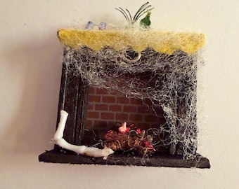 Chimenea decorada para Halloween de 1/4"