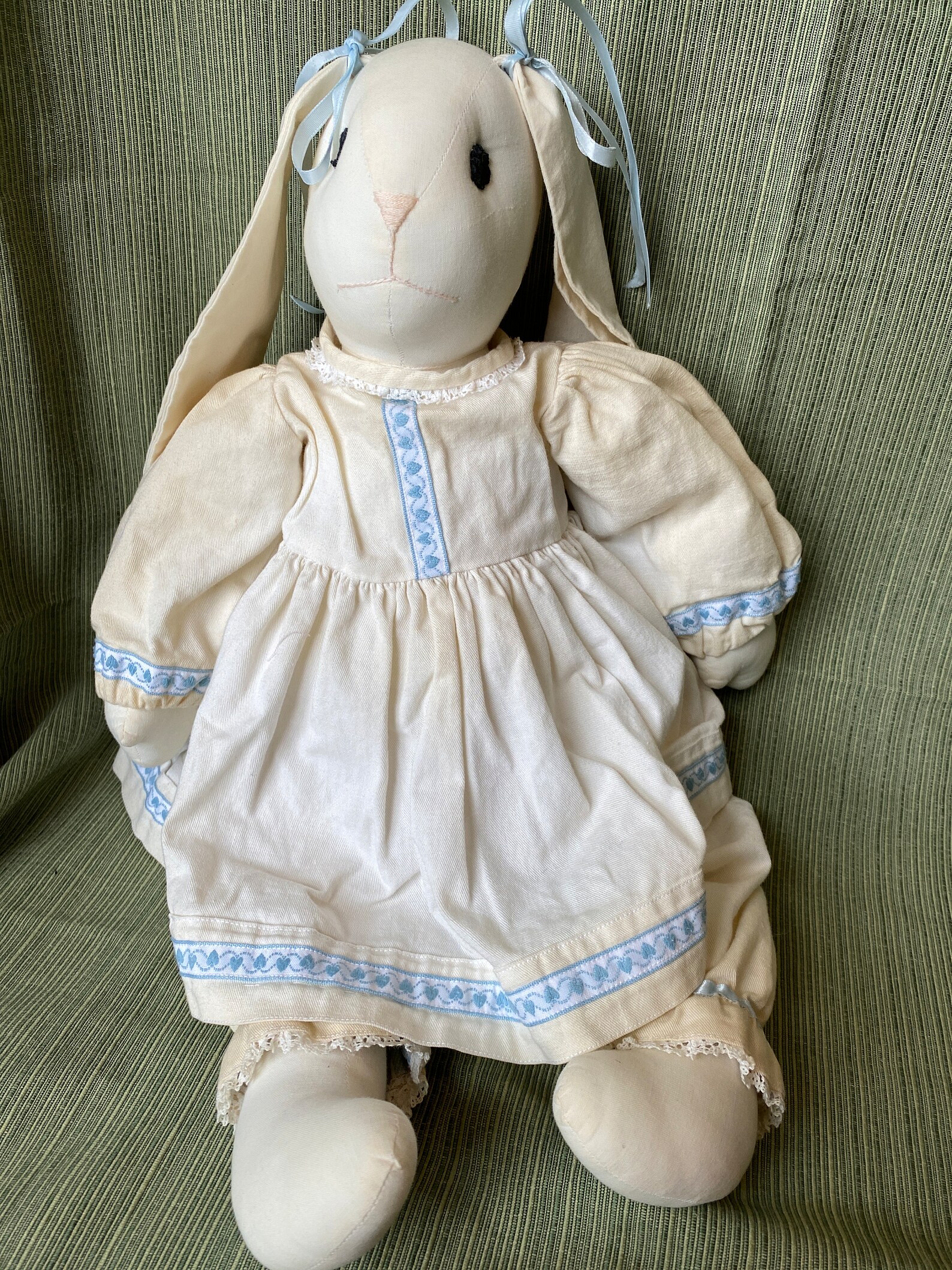 Vintage Muslin Bunny 20 Inch Rabbit Dolls Boy and Girl, Matching ...