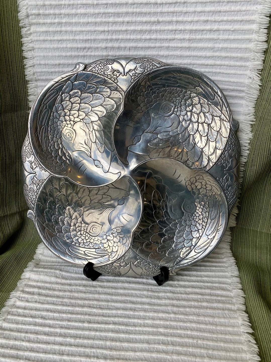 Vintage Arthur Court Aluminum Parrot Serving Dish Tray 1983 Rare Hors D Vintage Arthur Court Aluminum Parrot Serving Dish Tray 1983 Rare Hors D
