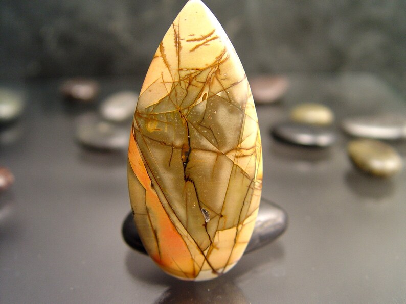 Cherry Creek JASPER LARGE Teardrop Shape Cabochon 58 Carats