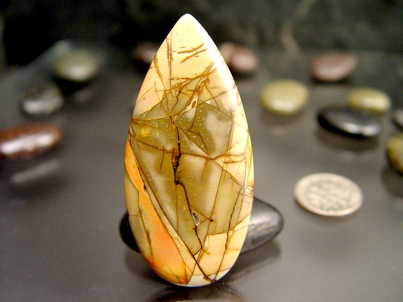 Cherry Creek JASPER LARGE Teardrop Shape Cabochon 58 Carats