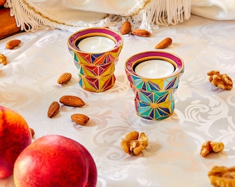 Abstract Modern Candle Holders – Reversible Tea Light & Taper Candlestick Set
