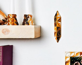 Abstract Jewish Art Mezuzah Case, Modern Judaica Home Decor