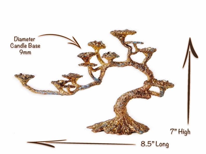 Chanukah Menorah Bonsai Tree unique Hanukkah Menorah Modern Rustic look Jewish Home Decor Holiday Decoration image 5