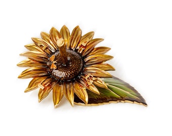 Sunflower Hanukkah Dreidel, Bee Decor, Unique Judaica Art