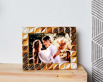 Picture Frame Dimensions geometric mosaic Photo Frame Contemporary Art Special gift that hold the Moments 5X7