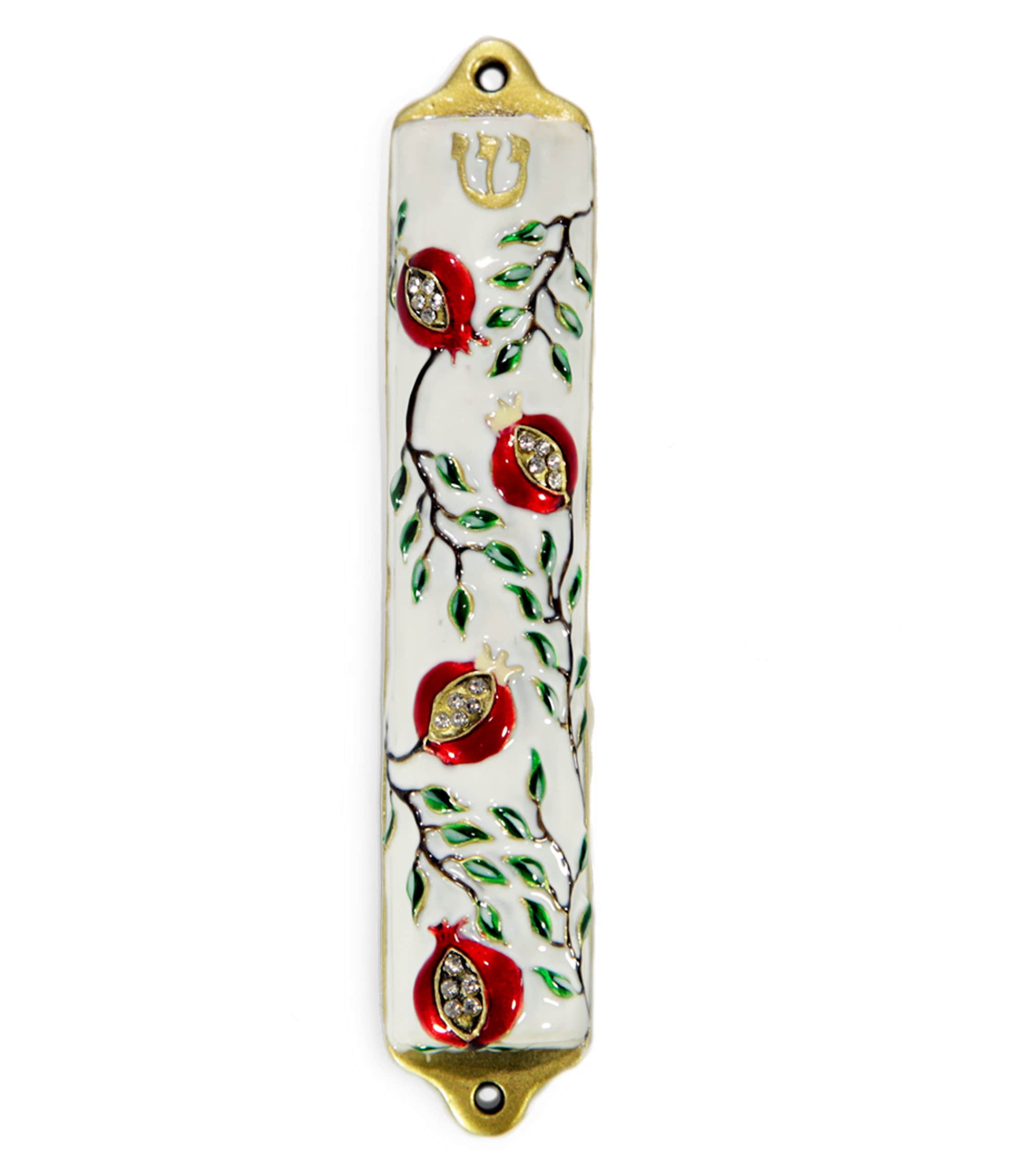 Mezuzah Case Mezuzah Cover Pomegranate Tree Design Crafted Etsy
