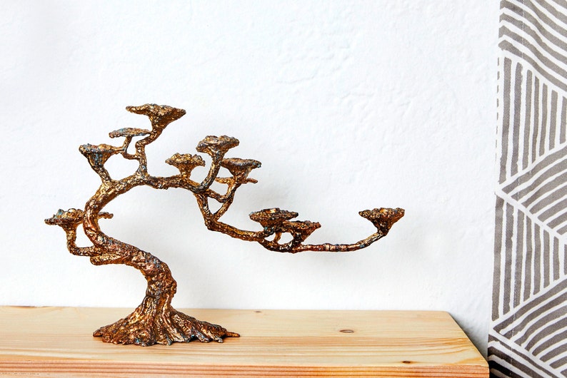 Chanukah Menorah Bonsai Tree unique Hanukkah Menorah Modern Rustic look Jewish Home Decor Holiday Decoration image 7