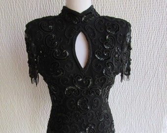 black evening top