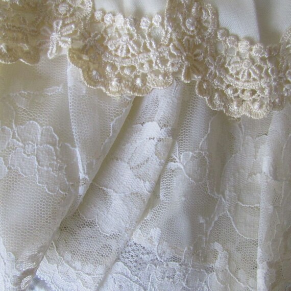 70's Wedding Dress 4 Hat CottageCore Lace Train X… - image 9