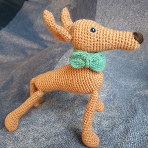 Levriero all&#39;uncinetto, levriero italiano, peluche fatto a mano, amigurumi, peluche, cane di peluche, regalo commemorativo per animali domestici, levriero.