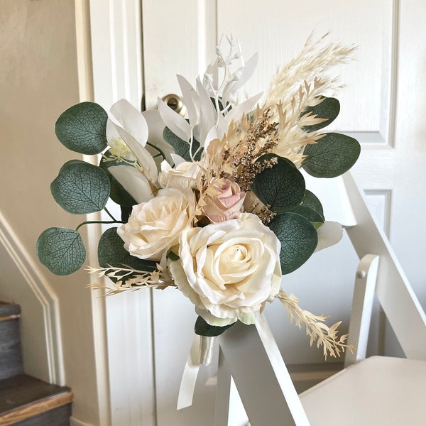 Aisle Flowers Boho Pampas Grass Wedding Aisle Marker Dusty Rose Rust Arbor Arrangements White Flowers Eucalyptus Wedding White Green Decor