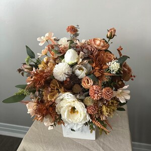 Wild flower Peony Bridal Bouquet Burnt Orange Boho Wedding Bridal Bouquet Wedding Bouquet Dried Flowers Bridesmaid Bouquet
