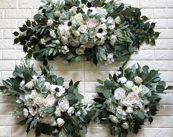 Anemone Wedding Arch Arrangement Arbor Arrangements White Flowers Eucalyptus Wedding White Package Artificial Faux Flowers Wedding Decor