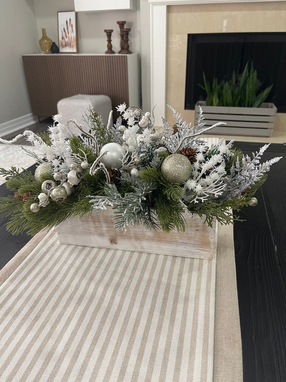 Déco De Noël Artificielle En Pot - 30 Cm Avec Pommes De Pin - Pour Maison, Bureau, Fêtes - 4