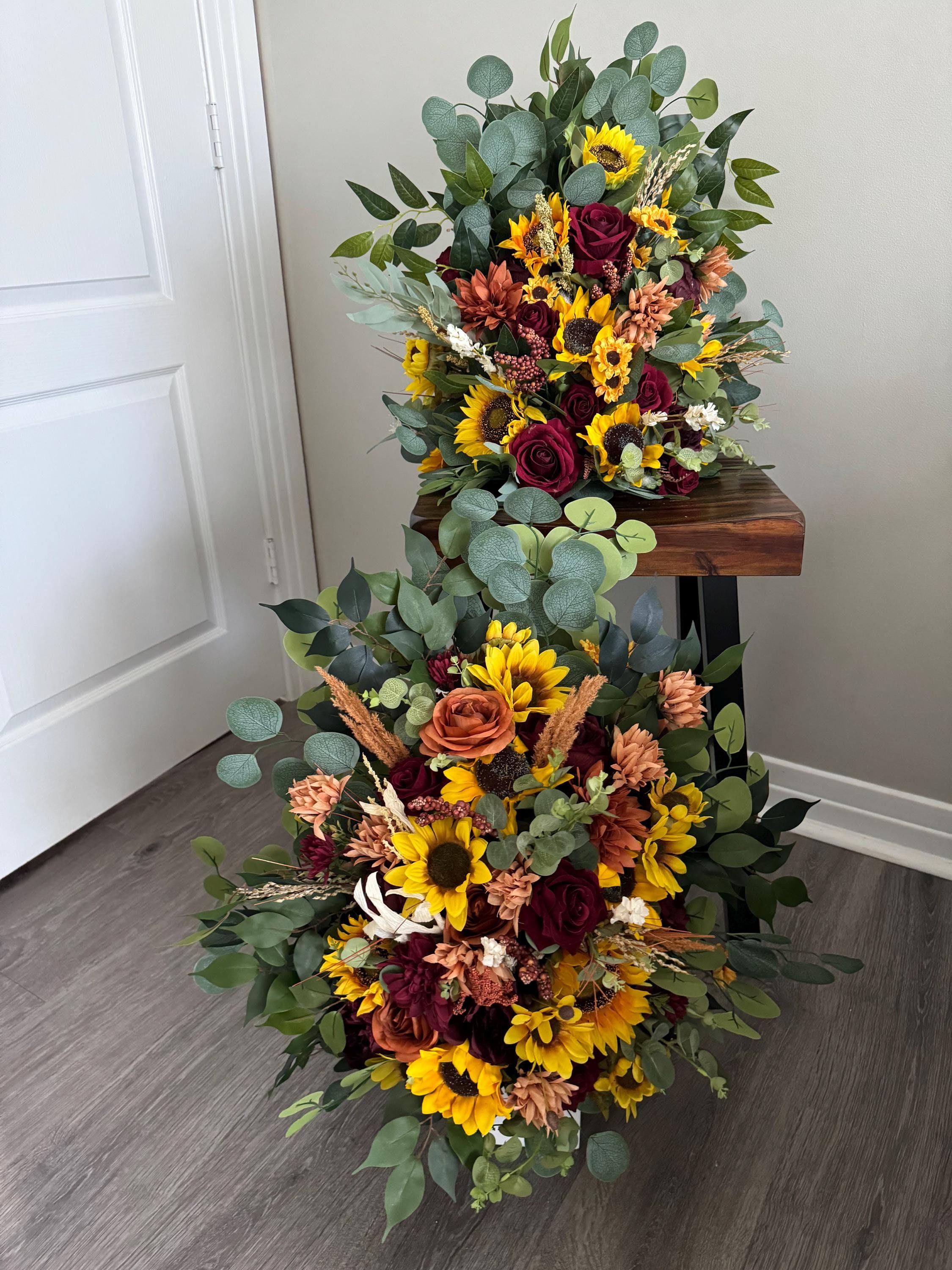Tkasniy Kit di fiori per archi nuziali da appendere, confezione da 5, 2