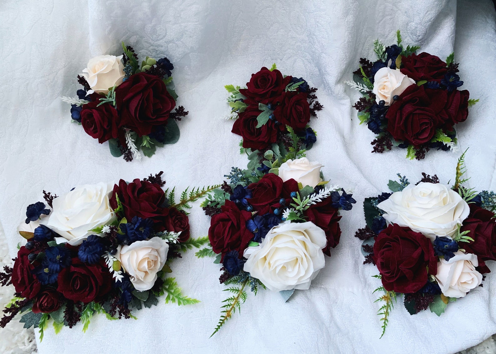 Wedding Arch Arrangement Arbor Ties Arrangements Burgundy Etsy