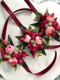 Hot pink Corsages Boutonnieres Head Bands Pocket boutonniere