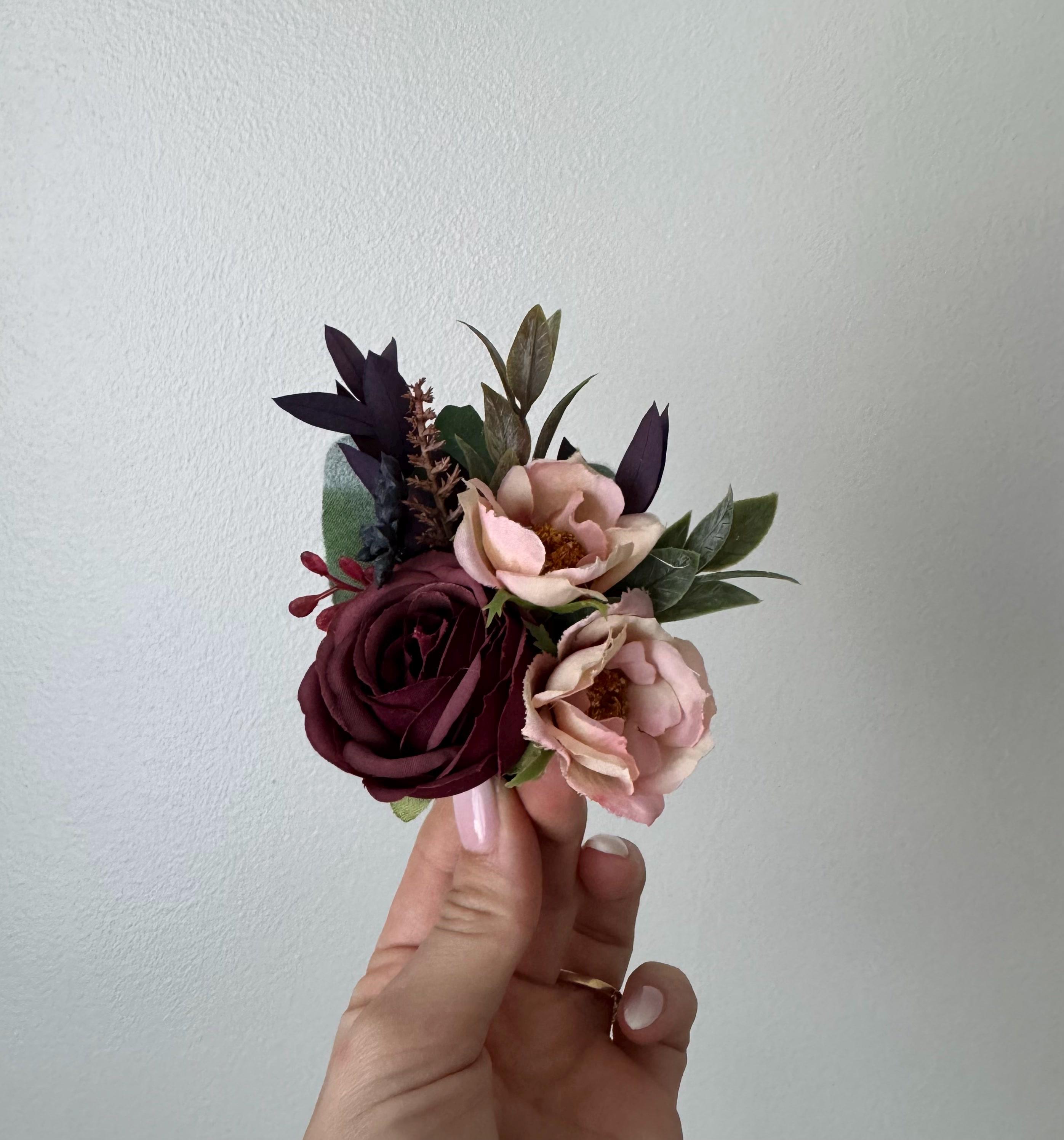 Prom Corsage Burgundy - Etsy