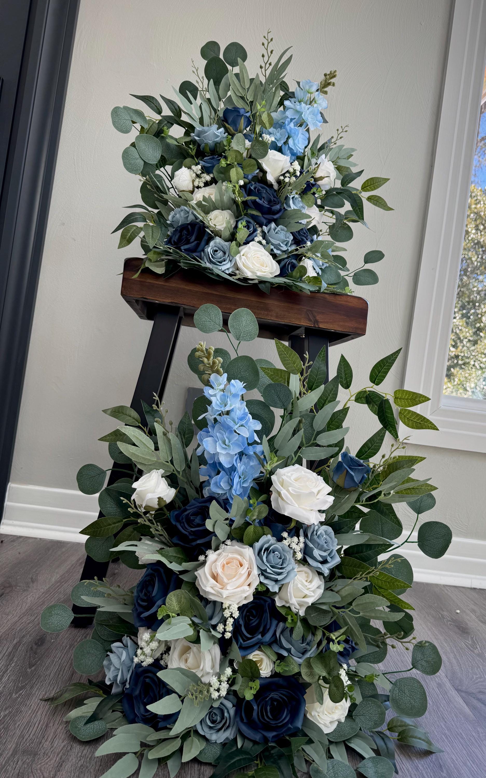 Yannew Boho Bouquet di terracotta Arredamento della camera Bouquet da sposa di fiori artificiali di seta fai-da-te per centrotavola floreali per la casa di nozze rustiche  15
