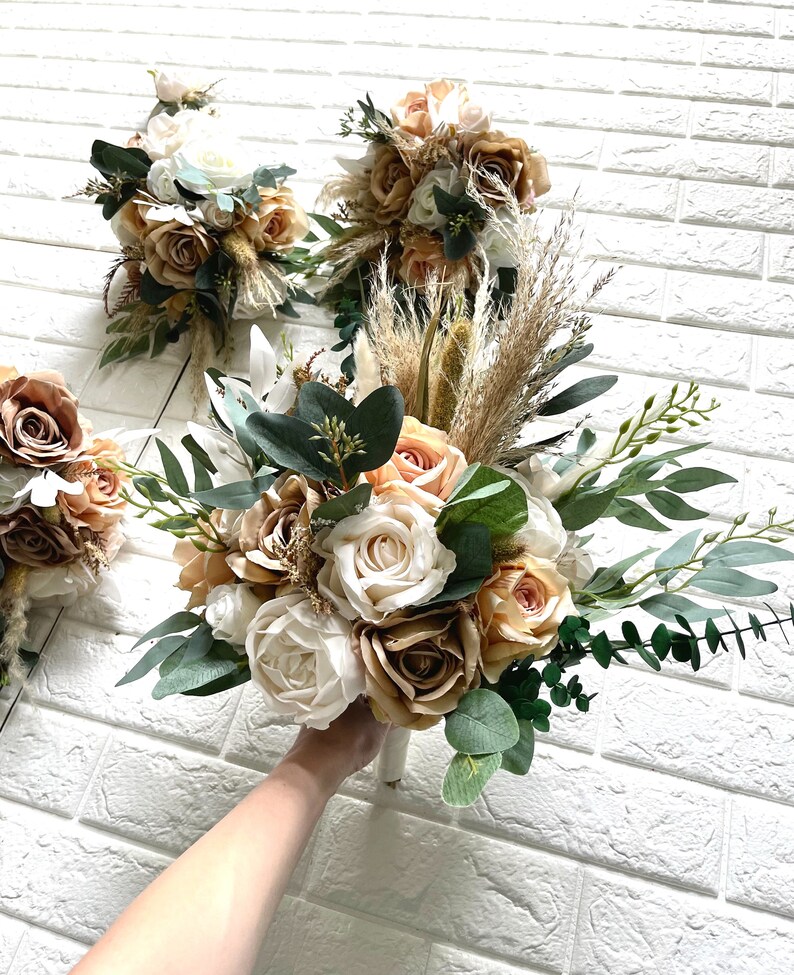 BOHO Pampas Grass Wedding Arch Arrangement Rustic Arbor Etsy