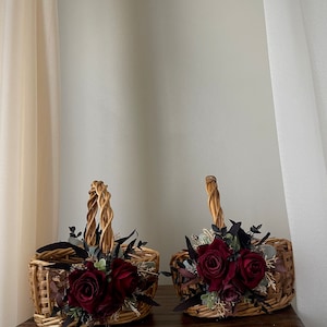 Black Gold Boho Burgundy Black Wedding Boho Bridal Bouquet Wedding