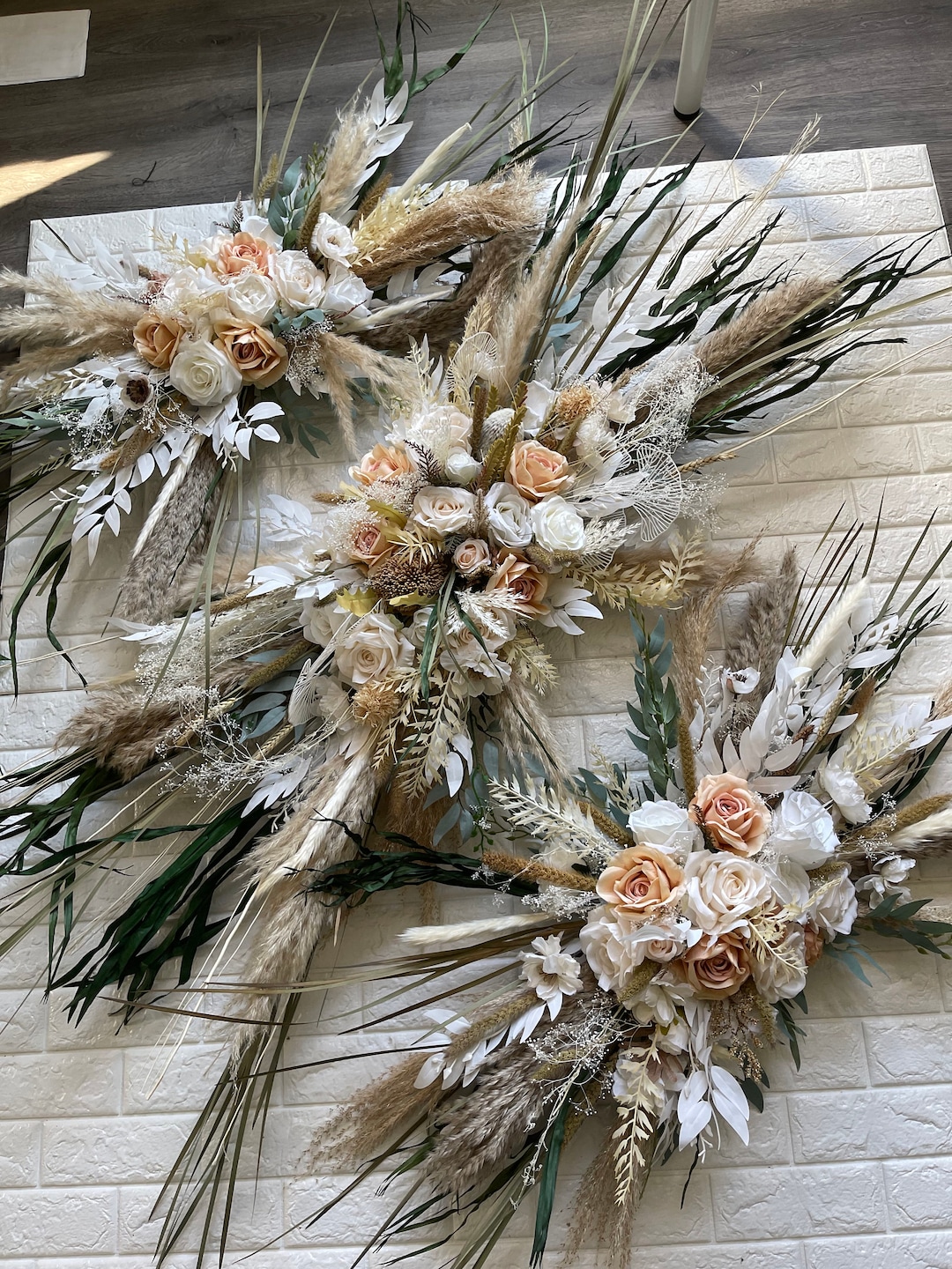 100 Tiges Fleurs De Pampa Séchées Naturelles - Décoration Boho Pour Mariage, Salon, Chambre (43 Cm) Bouquet De Fleurs Séchées