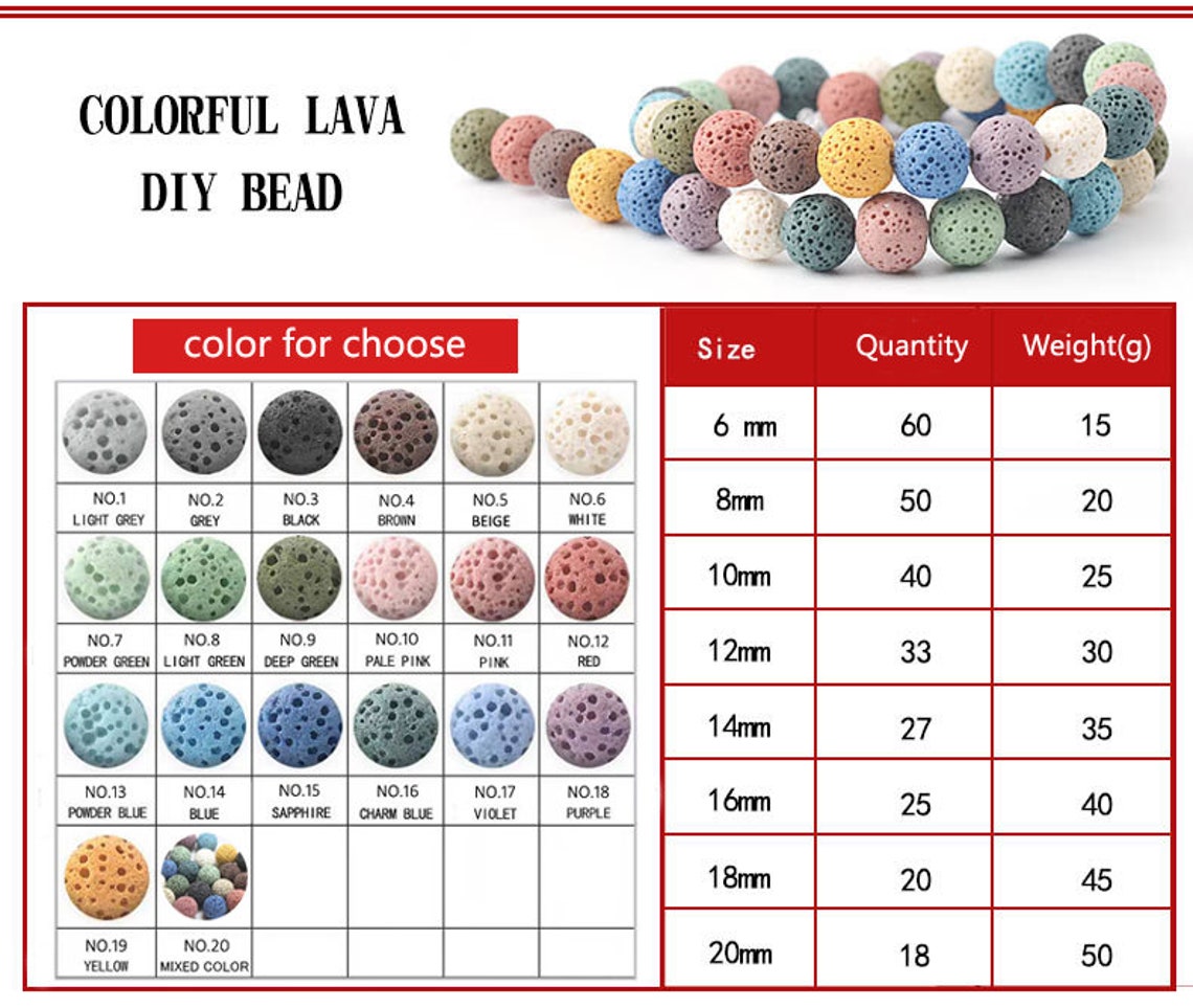 Lava beads volcanic rock beads round shape beads natural Etsy