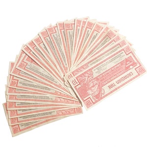 Kanadier Reifen 10 Cent Geldscheine, Vintage Papiergeld, Lot von 25