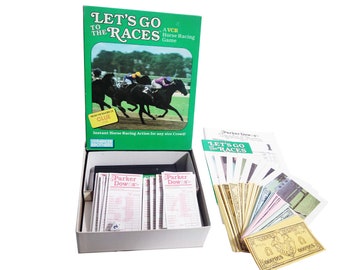 Let's Go to the Races Horse Race Betting Game VCR Family Night Vintage Parker Brothers- Complete