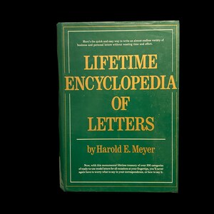Lifetime Encyclopedia of Letters by Harold E. Meyer, 1976