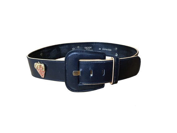 Escada Statement Gold Buckle Belt Escada | Accessories | Escada Statement Gold Buckle Belt  main image 4