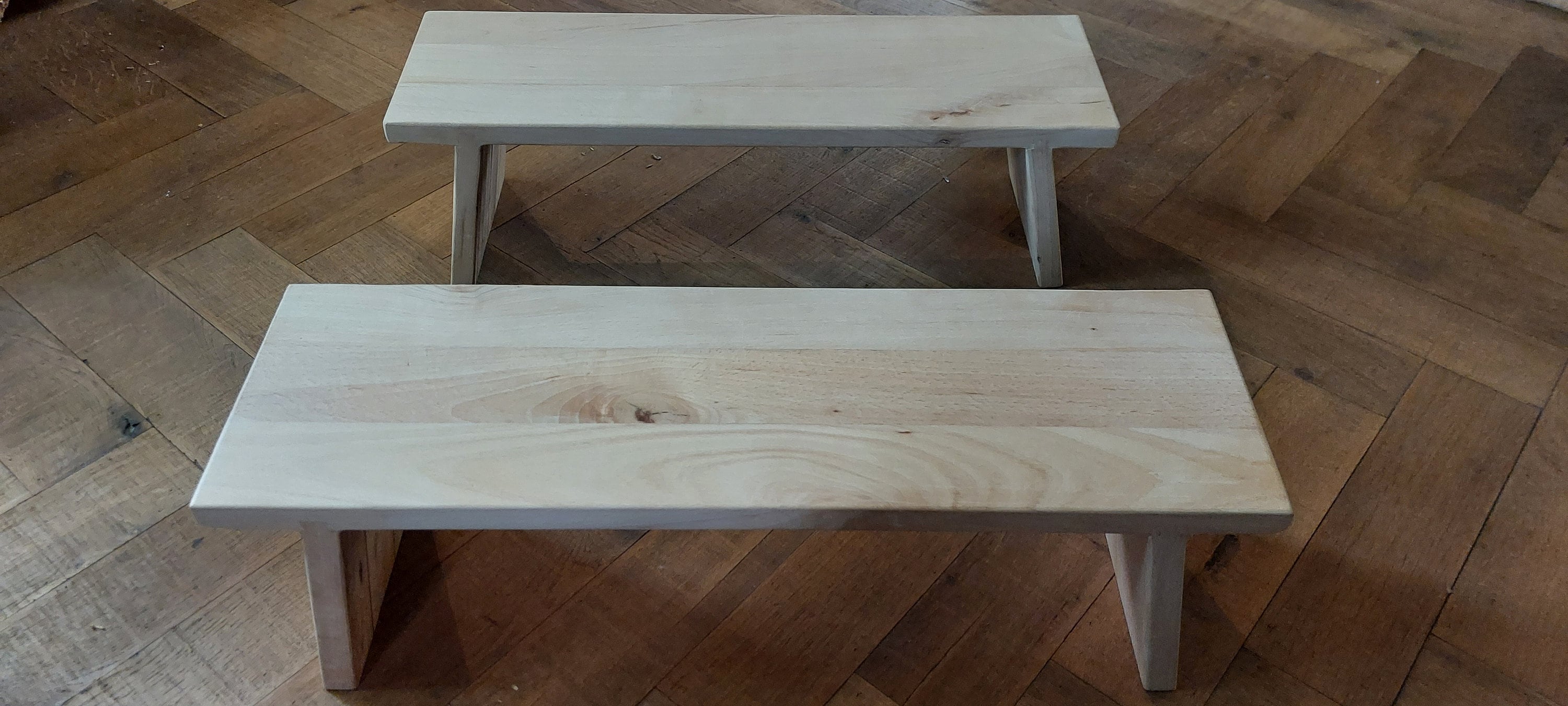 Meditation Benches, Meditation Stools, Beech Wood, Biobased, Recycled