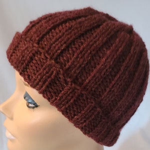 Knitted Hat in Rust