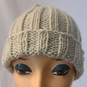 Knitted Stocking Hat in Mint