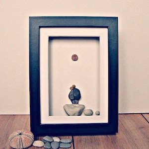 Pebble Art, Wedding, Pebble Picture, Engagement, Anniversary Gift, Romantic Gift, Christmas Gift , Gift for Girlfriend, Wall Art