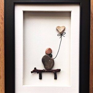 Pebble Art, Christmas Gift , Pebble Picture, Baby Shower Gift, Gift for Mom, Wall Art, Wall Decor, Gift for Wife, Birthday Gift