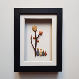 Pebble Art Family Portrait, Unique Christmas Gift for Parents image 2