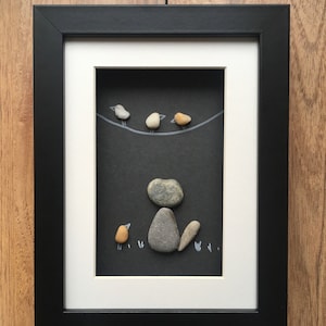 Pebble Art Cat, Cat Lover Gift, Home Decor, Best Friend Gift, Gift for Kid, Animal Lover Gift, Gift for Her, Wall Art, Pebble Art
