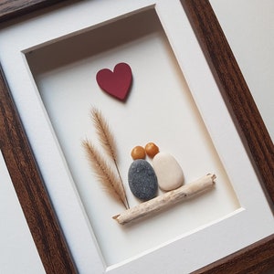 Christmas Gift, Pebble Art Couple, Personalised Gift, Gift for Her, Pebble Art Family, Pebble Art Anniversary, Pebble Art, Pebble Picture