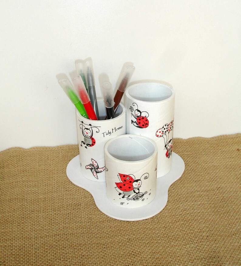 Pen Holder Made To Order Back To School Ladybug Play Room Etsy